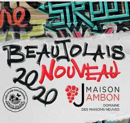 etiquette Beaujolais nouveau graffiti 2020